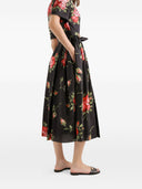 Dolce & Gabbana Roses Bouquet Print Midi Dress