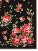 Dolce & Gabbana Roses Bouquet Print Silk Foulard