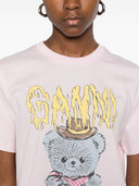 Ganni Cowboy Bear Organic Cotton T Shirt