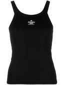 Camiseta sin mangas de algodón con logo de Fendi