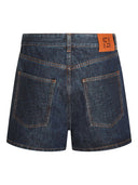 Shorts Fendi De Denim De Algodón