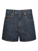 Shorts Fendi De Denim De Algodón