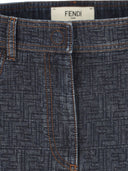Falda Fendi De Denim De Algodón