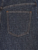 Falda Fendi De Denim De Algodón