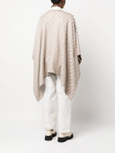 Fendi Ff Wool And Silk Poncho