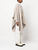 Fendi Ff Wool And Silk Poncho