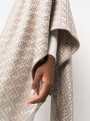 Fendi Ff Wool And Silk Poncho