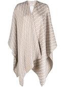 Fendi Ff Wool And Silk Poncho