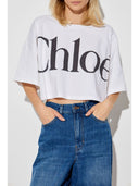 Chloè Camiseta De Algodón Con Logo