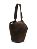 Borsa a secchiello mini in pelle Khaite Lotus