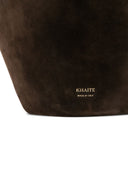 Borsa a secchiello mini in pelle Khaite Lotus