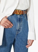 Ceinture réversible en cuir avec logo Vlogo Valentino Garavani