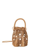 Borsa a secchiello Alanui Precious Moments Rafia