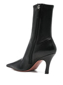 Amina Muaddi Botas de cuero Jamie