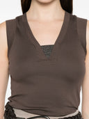Brunello Cucinelli Camiseta sin mangas de algodón