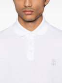 Polo in cotone con logo Brunello Cucinelli