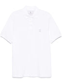 Polo in cotone con logo Brunello Cucinelli