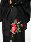 Dolce & Gabbana Roses Bouquet Print Silk Trousers