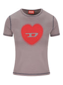 Diesel Heart Cotton T Shirt