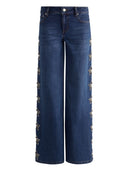 Alice + Olivia Embellished Baggy Jeans