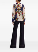 Alice + Olivia Printed Silk Shirt
