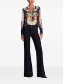 Alice + Olivia Printed Silk Shirt