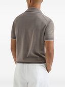 Polo in cotone con logo Brunello Cucinelli