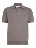 Polo in cotone con logo Brunello Cucinelli