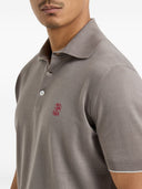 Polo in cotone con logo Brunello Cucinelli