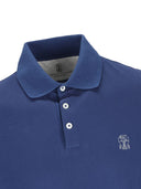 Polo in cotone con logo Brunello Cucinelli