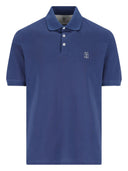 Polo in cotone con logo Brunello Cucinelli