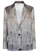 Veste blazer imprimée à simple boutonnage style Sissiotto