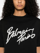 T-shirt en coton à logo Balmain