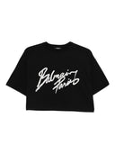 T-shirt en coton à logo Balmain