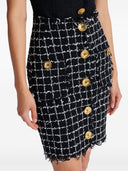 Jupe mi-longue en tweed Balmain