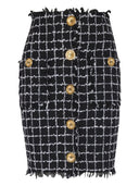 Jupe mi-longue en tweed Balmain