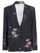 Sissiottostyle Printed Single Breasted Blazer Jacket