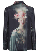 Sissiottostyle Printed Single Breasted Blazer Jacket