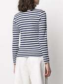 Comme Des Garcons Randig T-shirt i bomull