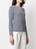 Comme Des Garcons Randig T-shirt i bomull