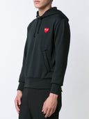 Felpa con cappuccio e zip in cotone Comme Des Garcons
