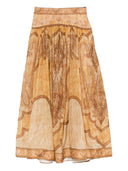 Zimmermann Wanderlust Cotton And Silk Maxi Skirt
