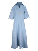Abito lungo in denim chiaro diurno Zimmermann