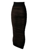 Jupe mi-longue transparente Wolford