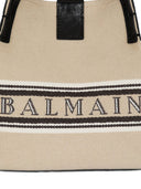 Bolso bombonera Balmain Release de lona y piel