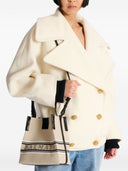 Bolso bombonera Balmain Release de lona y piel
