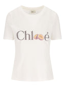 Chloè T-shirt i bomull med logotyp