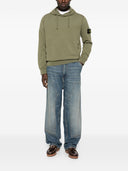 Felpa con cappuccio in cotone con logo Stone Island