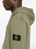 Felpa con cappuccio in cotone con logo Stone Island