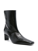 Khaite Ona Leather Ankle Boots